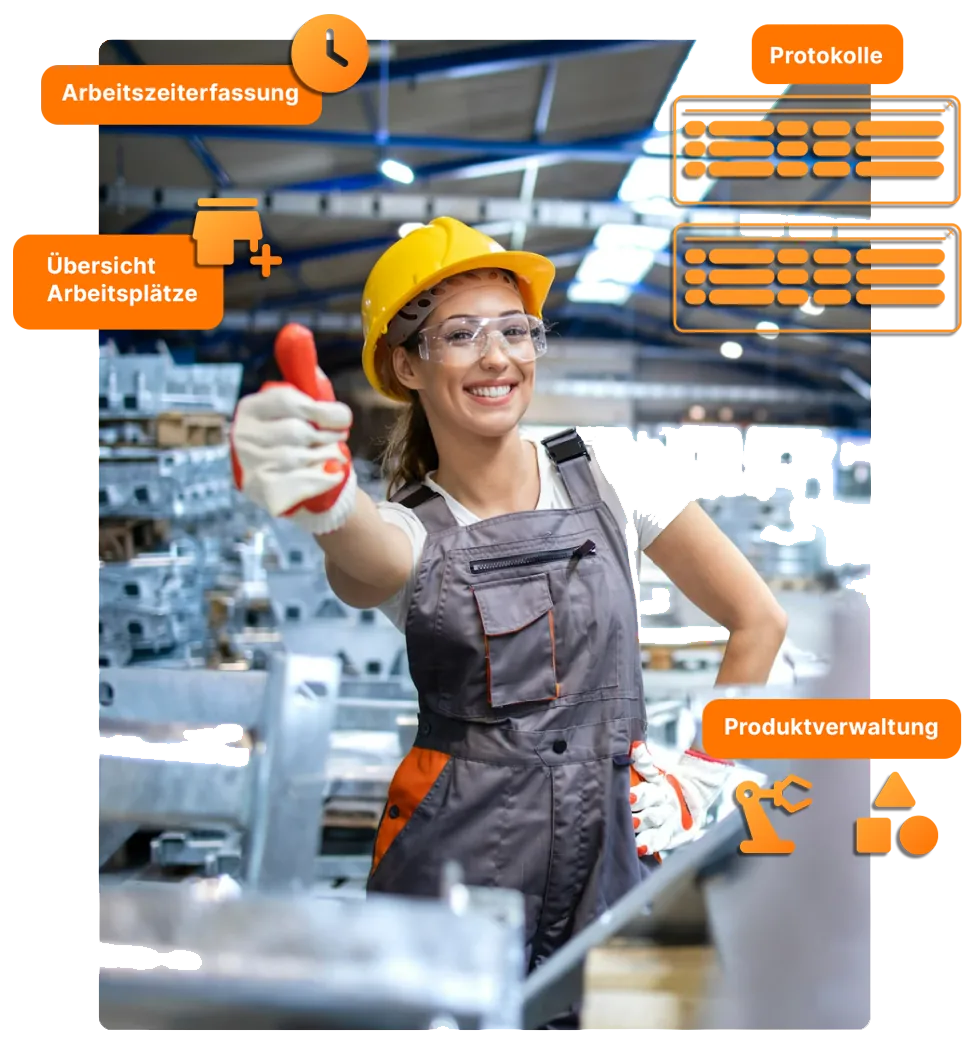 Grafik zur Echtzeit-Datenverarbeitung für Produktionsauswertungen in i|NORIS-DMI